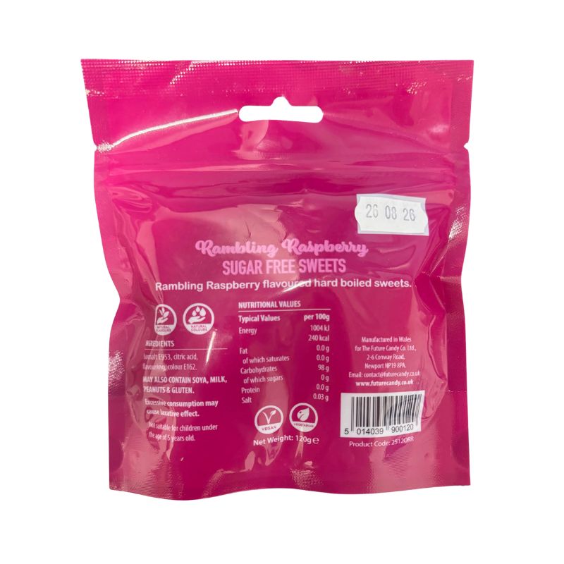 Zero Sugar Free Rambling Raspberry 120g Candy Hard Boiled Sweets