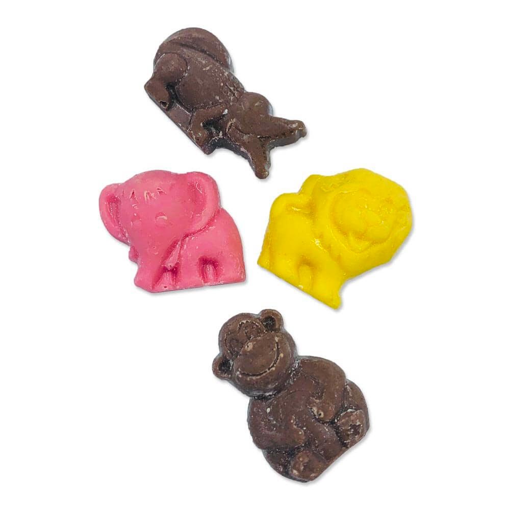 Hannah's Zoo Animals Tub 600g Chocolate & And Cream Flavoured Candy
