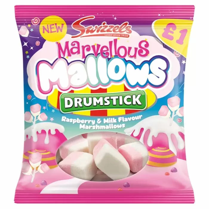 Swizzels Marvellous Mallows Drumstick Bag 110g £1.25 PMP