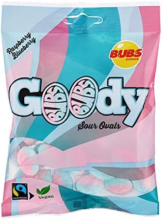 Bubs Goody Sour Ovals Raspberry Blueberry 90g