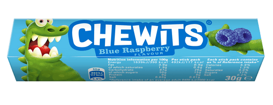 Chewits Blue Raspberry Flavour Stick Pack 30g