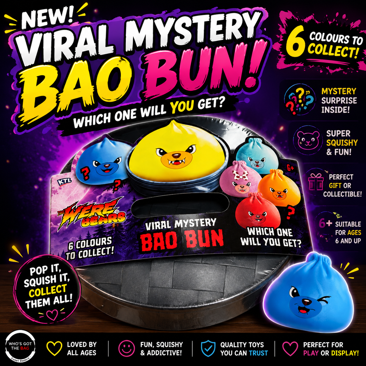 The Were Bears Large Viral Mystery Bao Bun Single Pack