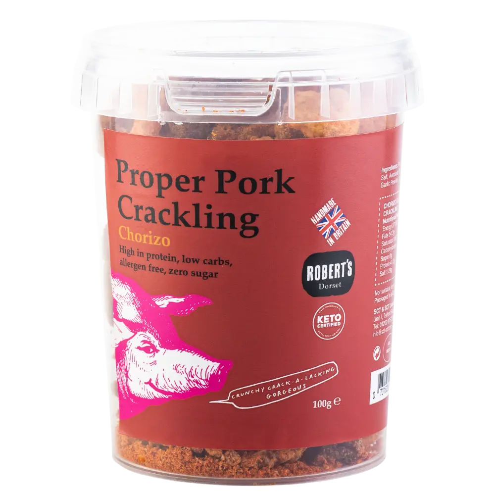 Proper Pork Crackling 100g Pot