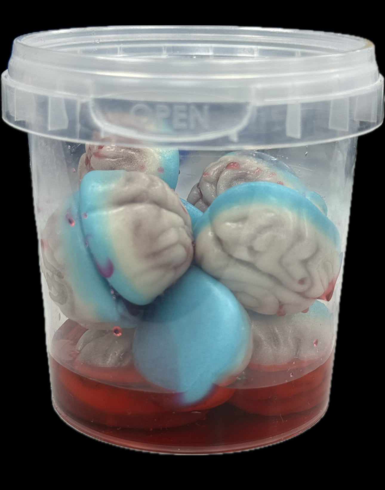 Rat Brains Candy Tub Jelly Filled Brains & Strawberry liquid (FAKE BLOOD) Halloween