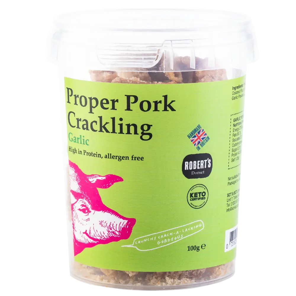 Proper Pork Crackling 100g Pot