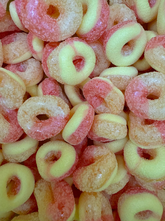 Freeze Dried Sour Peach Rings (6 Pieces )