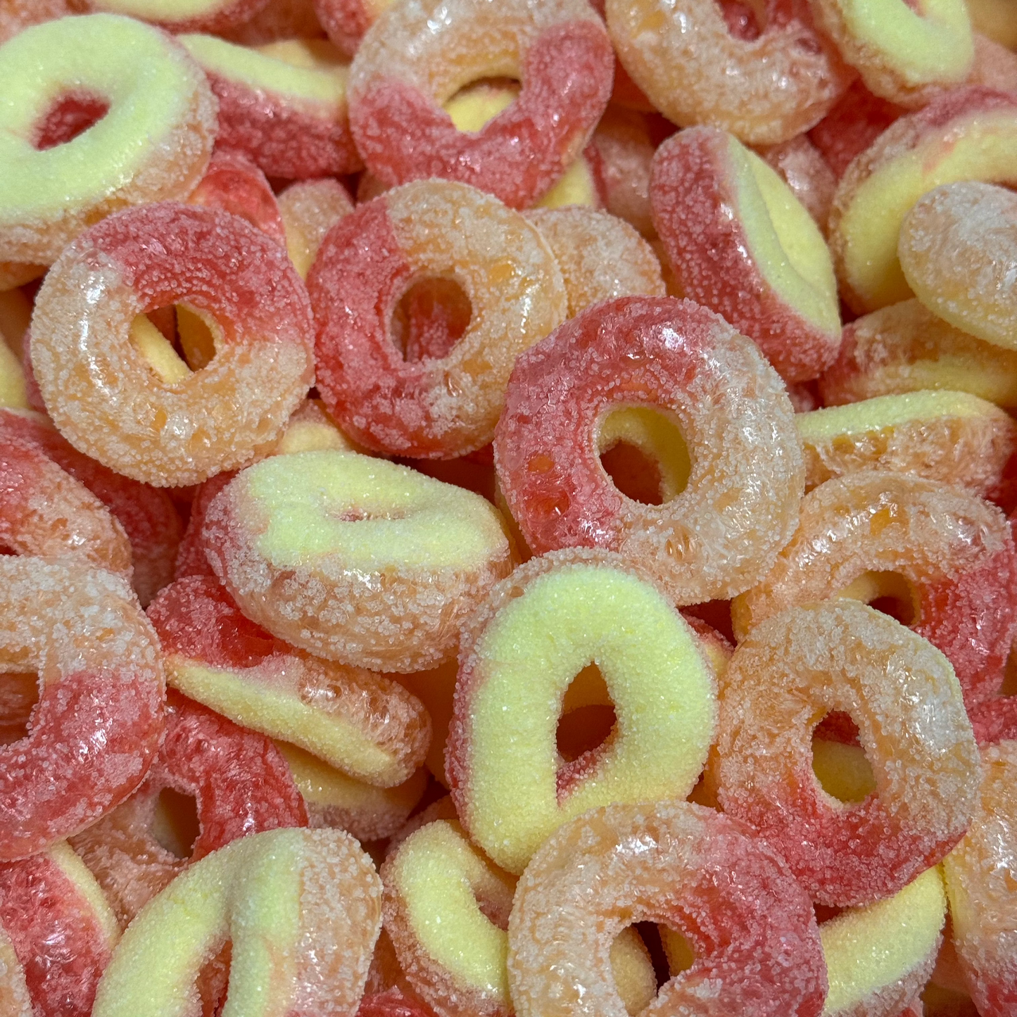Fruit Peach Delight Crunch Rings – Freeze-Dried Cake & Ice Cream Topping