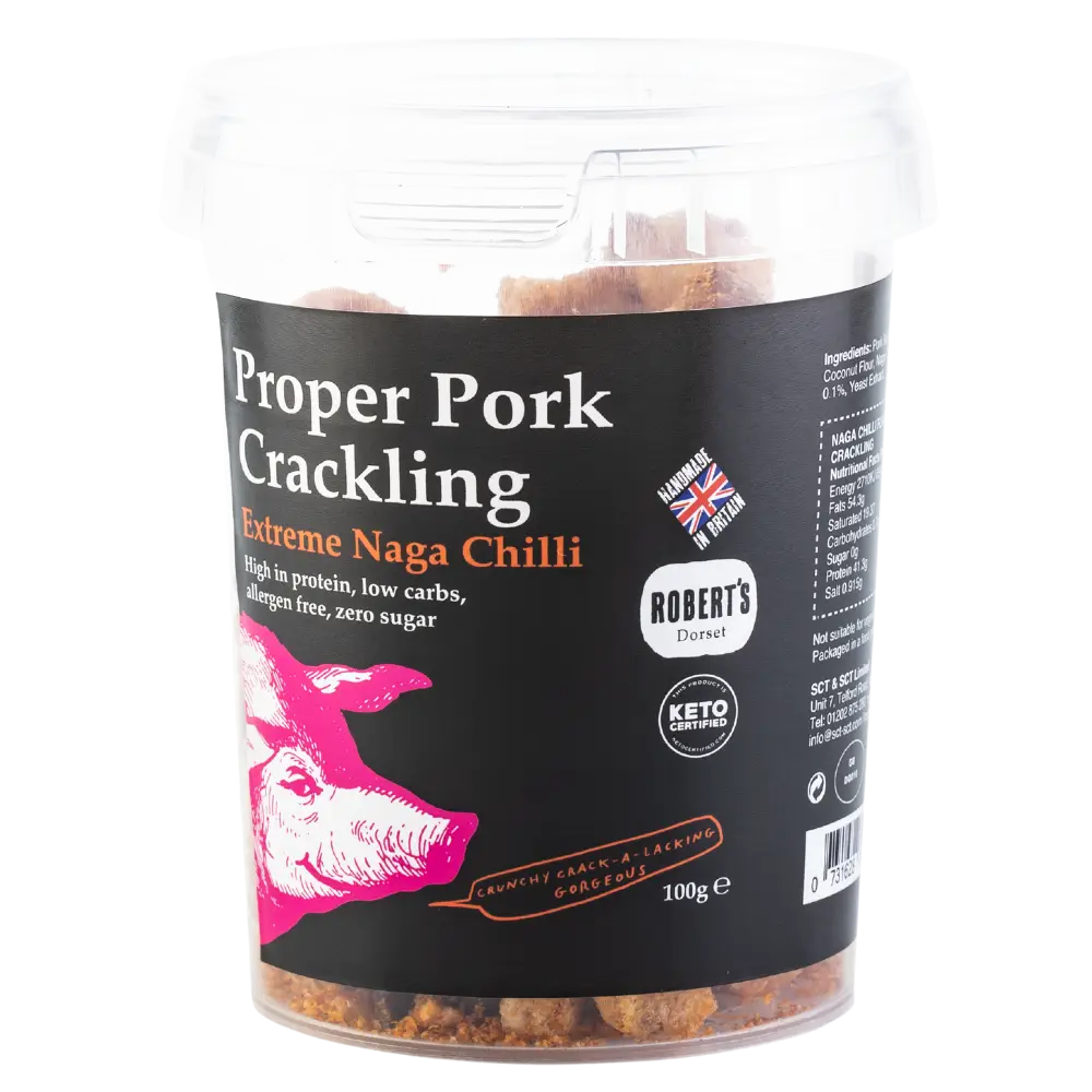 Proper Pork Crackling 100g Pot