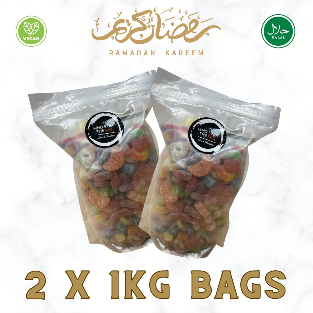 2 x 1KG Vegan Halal Mix Fizzy