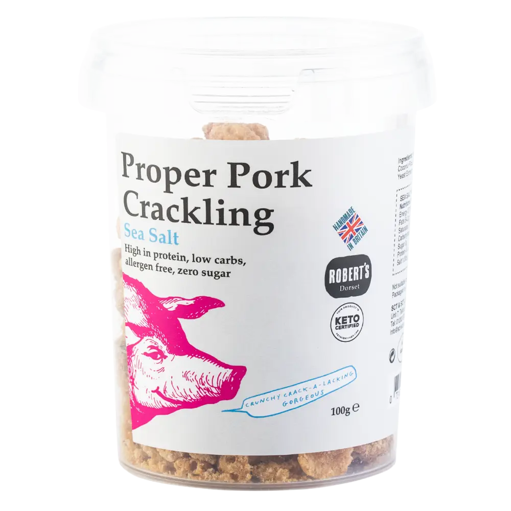Proper Pork Crackling 100g Pot