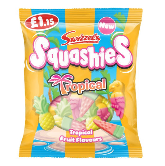 Swizzels Squashies Tropical Flavour Gums 100g £1.15 PMP