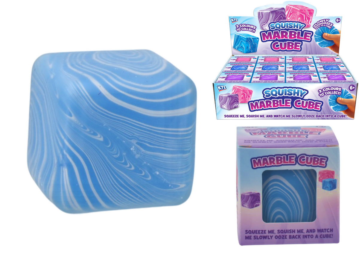 Squishy Marble Cube, Slow Rising Fidget Toy, Random Colour Sent