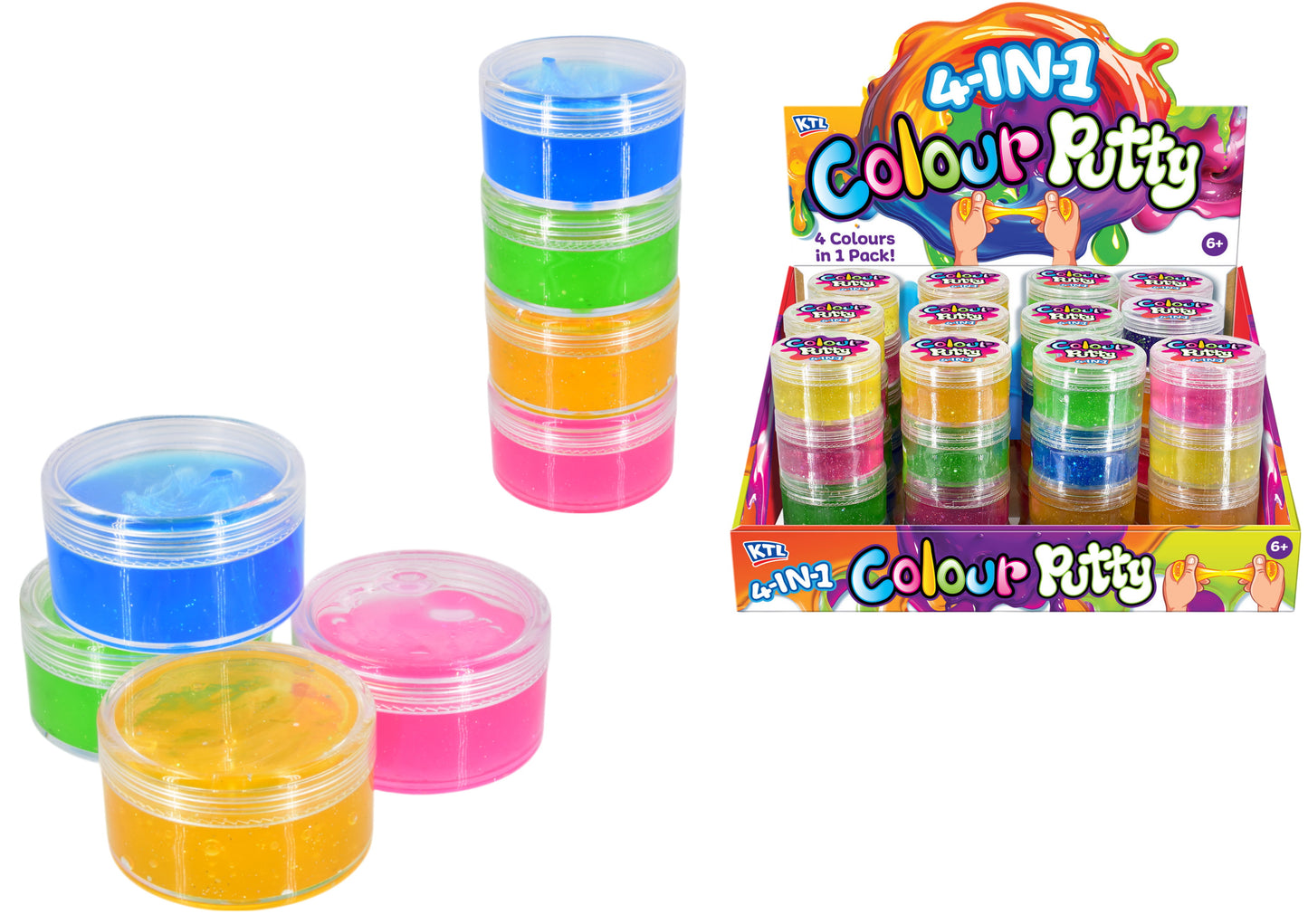 Glitter Putty 4 in 1 Stacking Tub