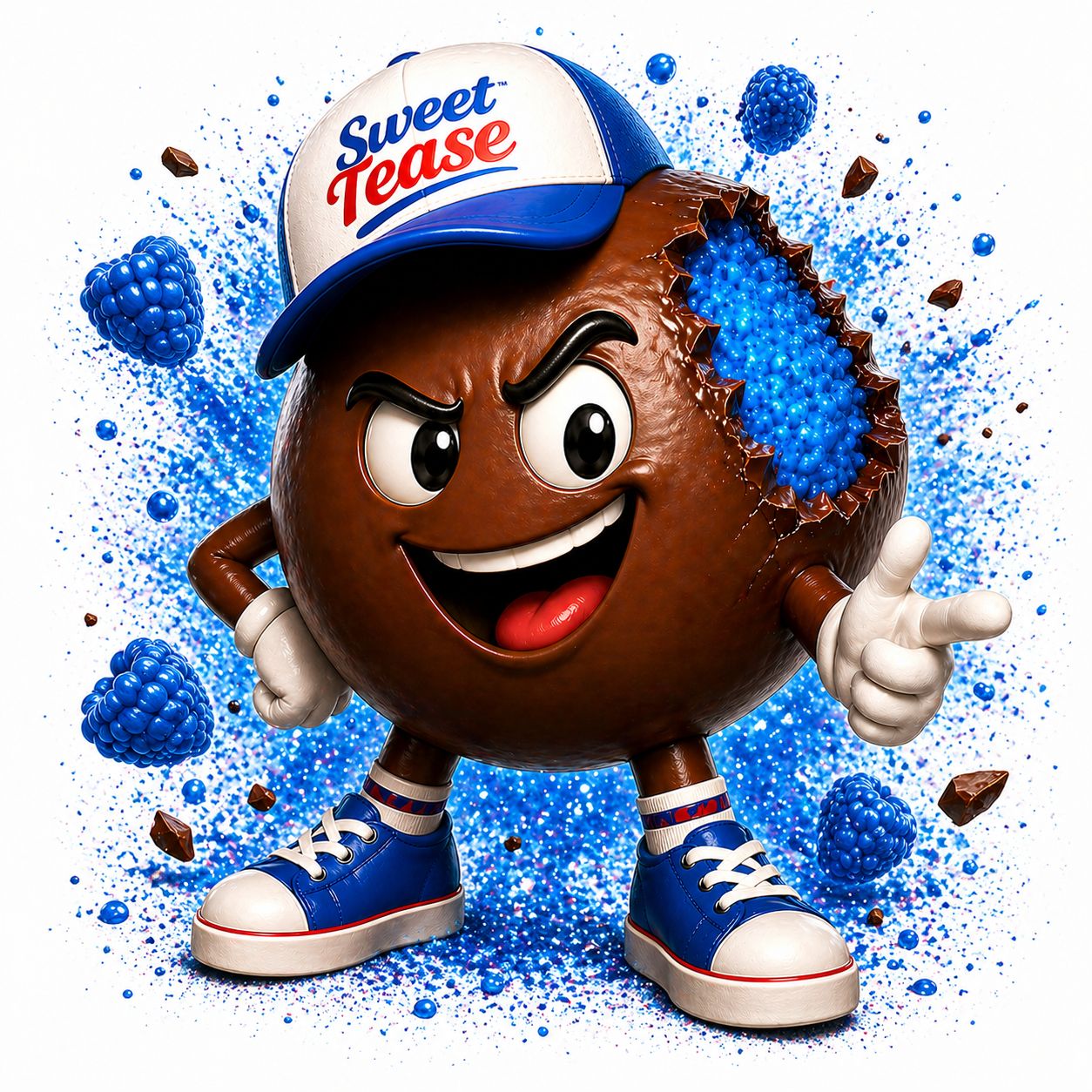 Sweet Tease Blue Raspberry Chocolate Flavour Puffs
