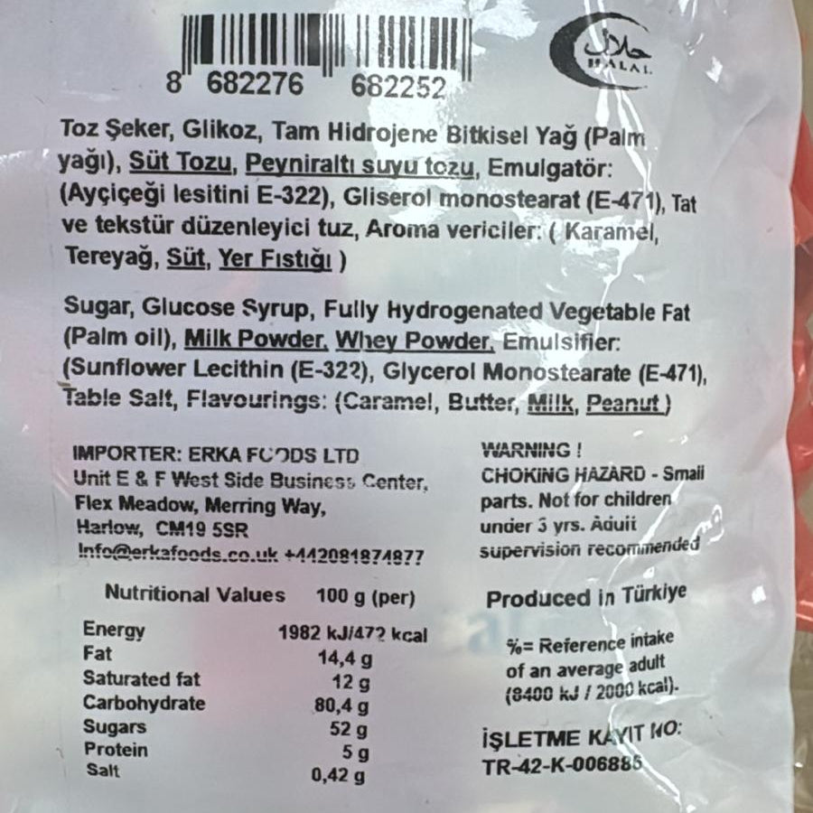 Yummy Peanut Caramel Toffee Sweets 1kg Bag