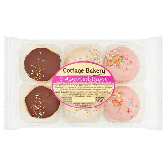 Cottage Bakery 6 Assorted Buns 150g