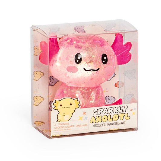 Sparkly Squishy Axolotl Sensory Toy, Glitter Fidget Squish, Random Colour, Age 3+