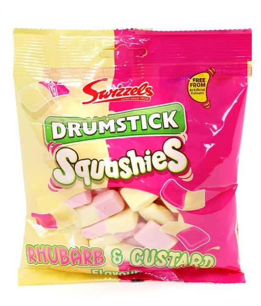 Swizzels Drumstick Rhubarb & Custard Squashies 120g