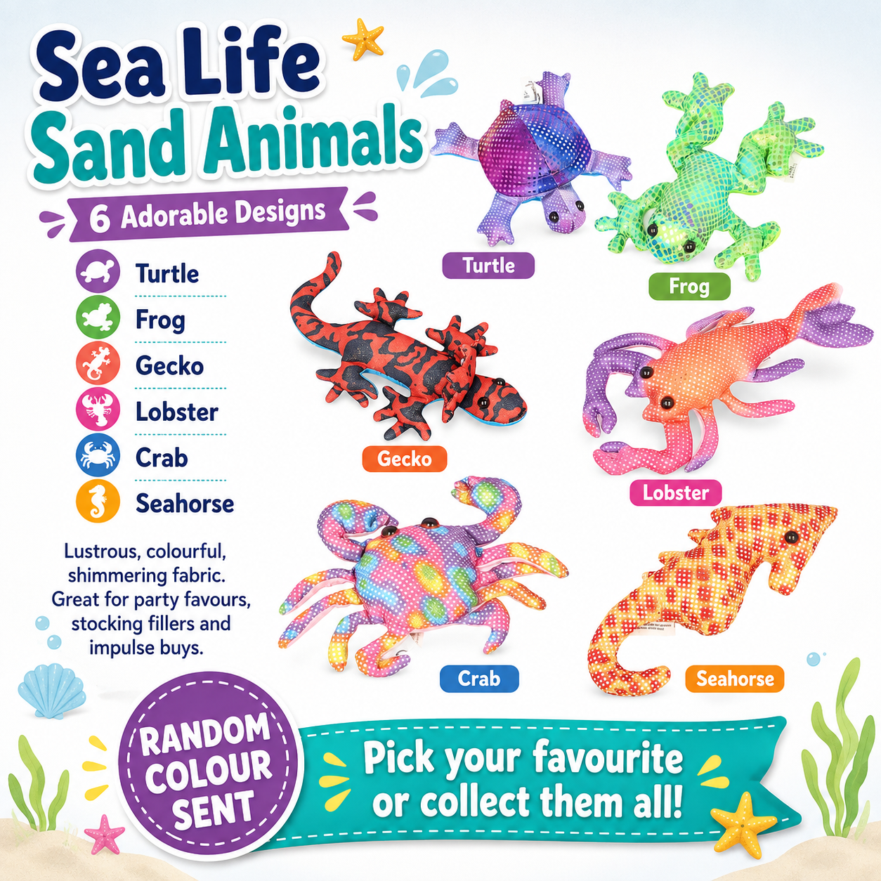 Sealife Sandimals - Sand filled