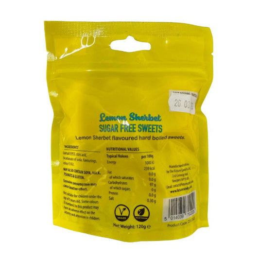 Zero Sugar Free Lemon Sherbet 120g Candy Hard Boiled Sweets