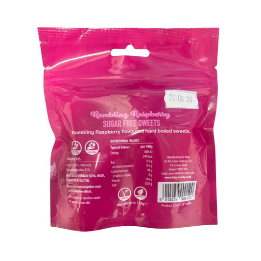 Zero Sugar Free Rambling Raspberry 120g Candy Hard Boiled Sweets