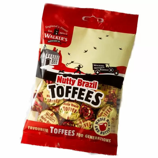 Walker's Nonsuch Nutty Brazil Toffees Bag 150g