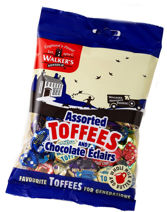 Walker's Nonsuch Assorted Toffees & Eclairs Bag 150g