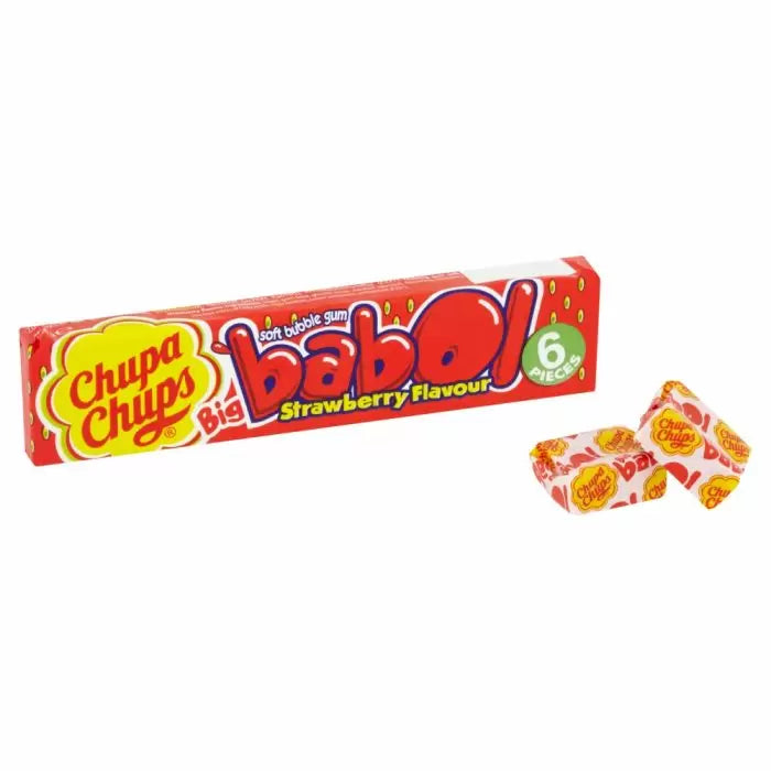 Chupa Chups Big Babol Strawberry Flavour Soft Bubble Gum 27.6g