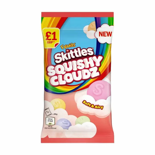 Skittles Squishy Cloudz Fruit Sweets Treat Bag 70g