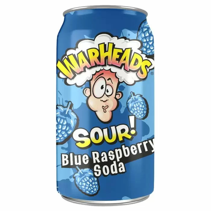 War Heads Sour Blue Raspberry Soda