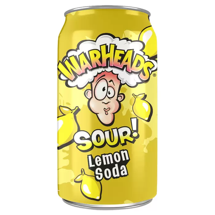 Warheads Sour Lemon Soda Cans 355ml