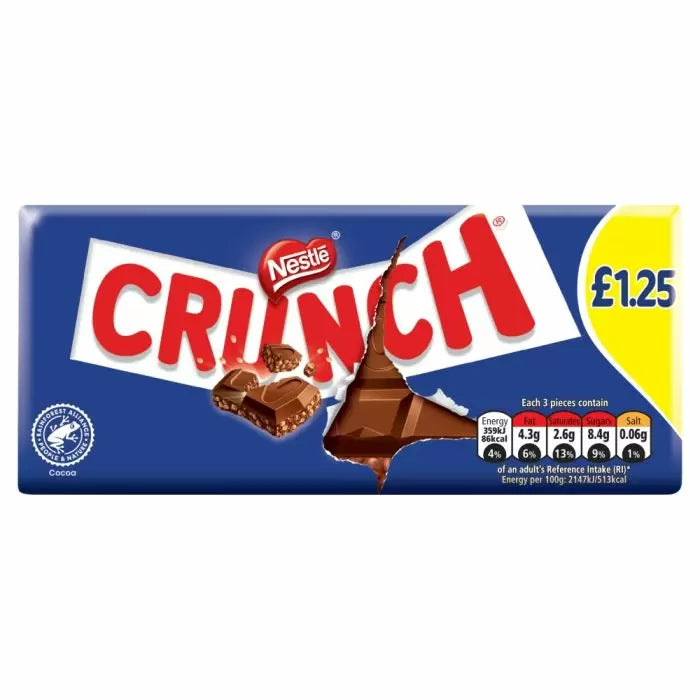 Crunch Milk Chocolate Sharing Bar 100g £1.25 PMP