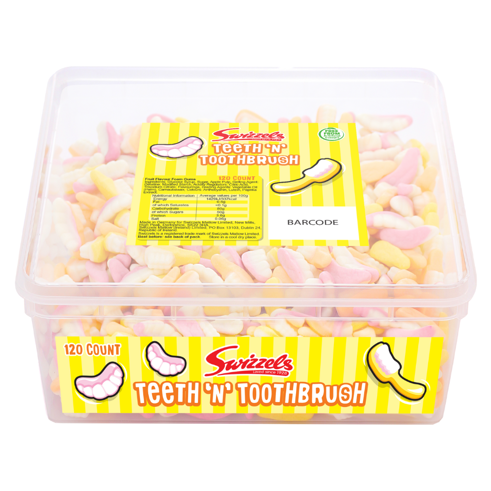 Swizzels Teeth n Toothbrush Tub 576g