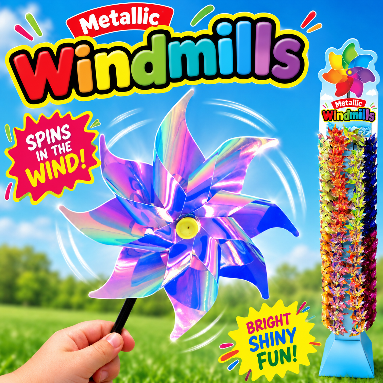 17cm Pearlised Windmill