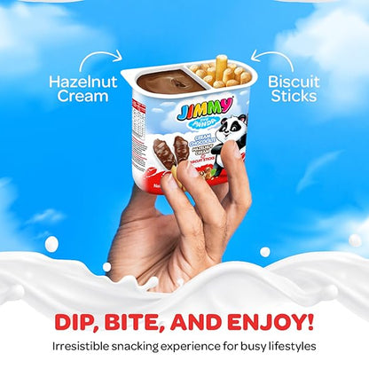 Chocolate Hazelnut Spread with Biscuit Sticks Jimmy The Panda, Twin Pack