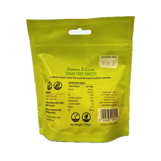 Zero Sugar Free Lemon & Lime 120g Candy Hard Boiled Sweets