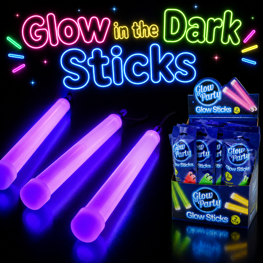 2pc 6" Glow In The Dark Sticks