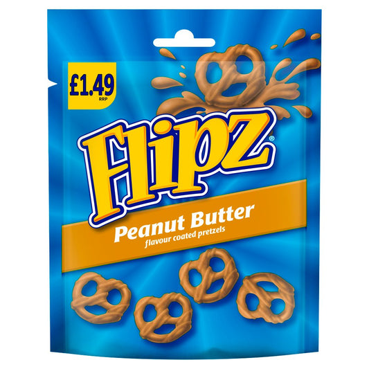 Flipz Peanut Butter Flavour Coated Pretzel Snacks