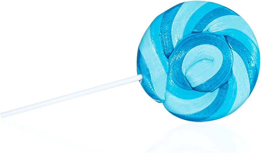 Lick - it Sour Blue Raspberry Rainbow Lollipops 30g Individually Wrapped