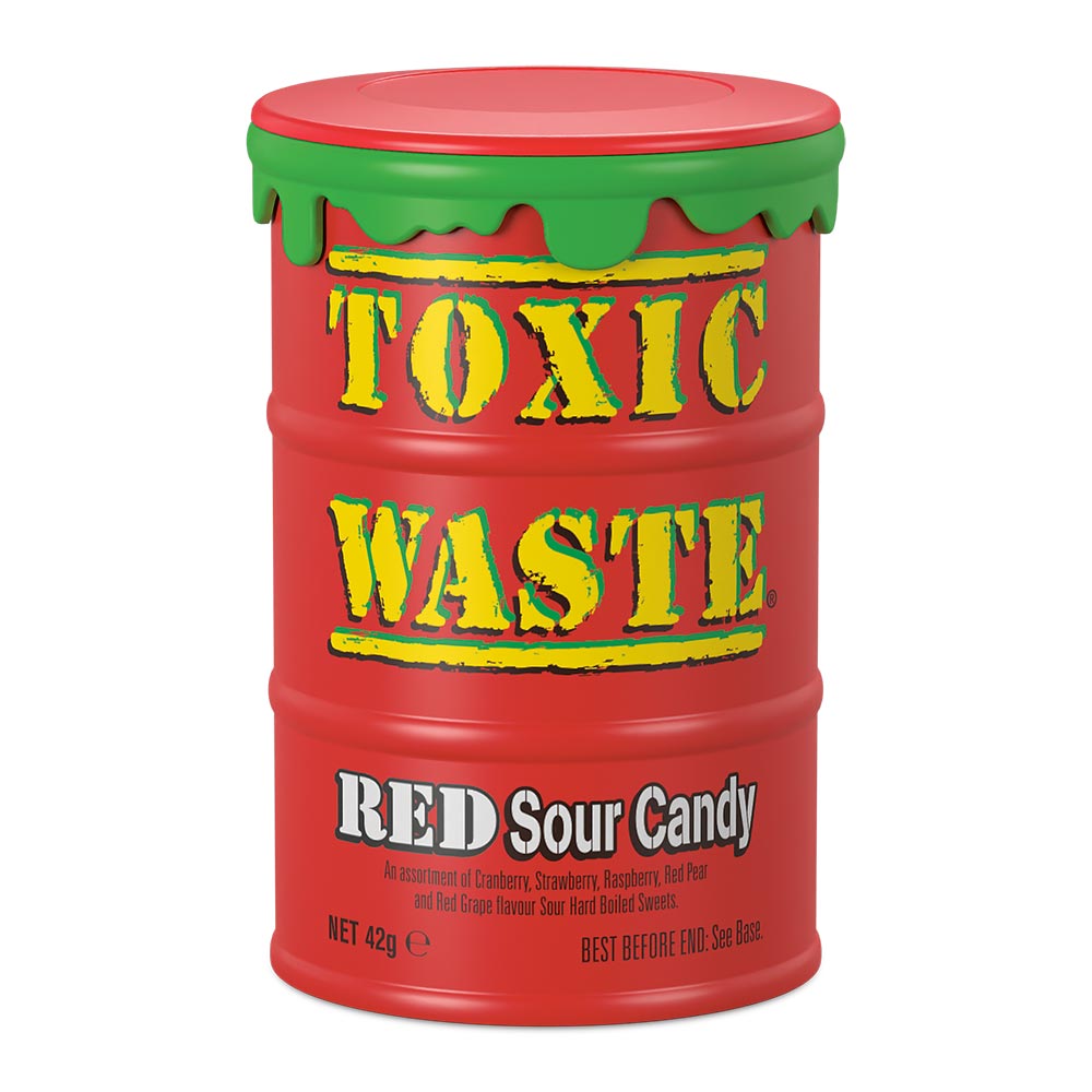 Toxic Waste Red Sour Candy Drum 42g