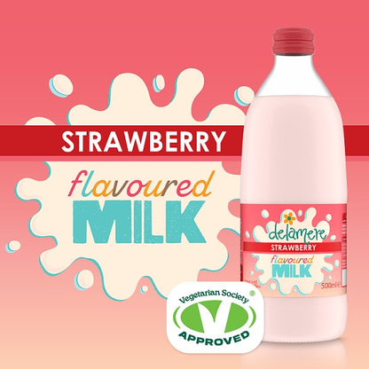 Delamere Strawberry Flavoured Milk 500ml
