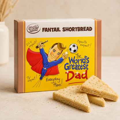 125g Fantail Shortbread & "Dad" Postcard Gift Box