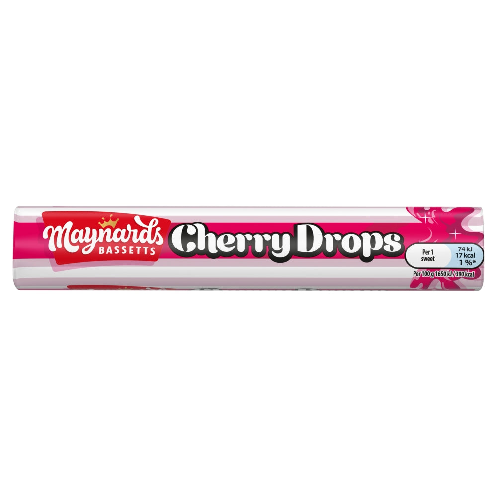 Maynards Bassetts Cherry Drops Sweets Roll