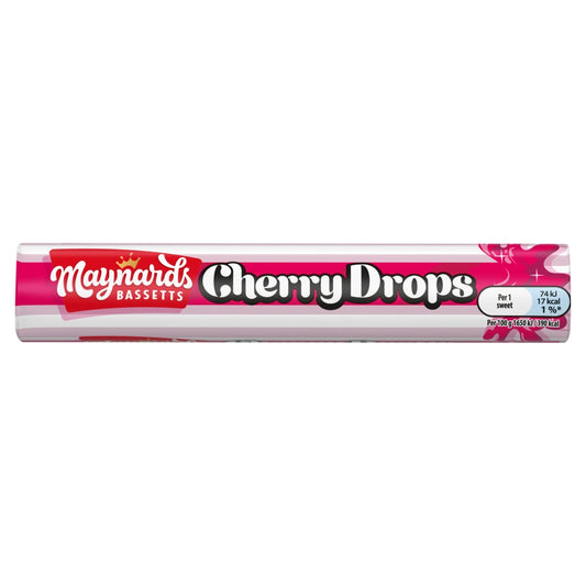 Maynards Bassetts Cherry Drops Sweets Roll