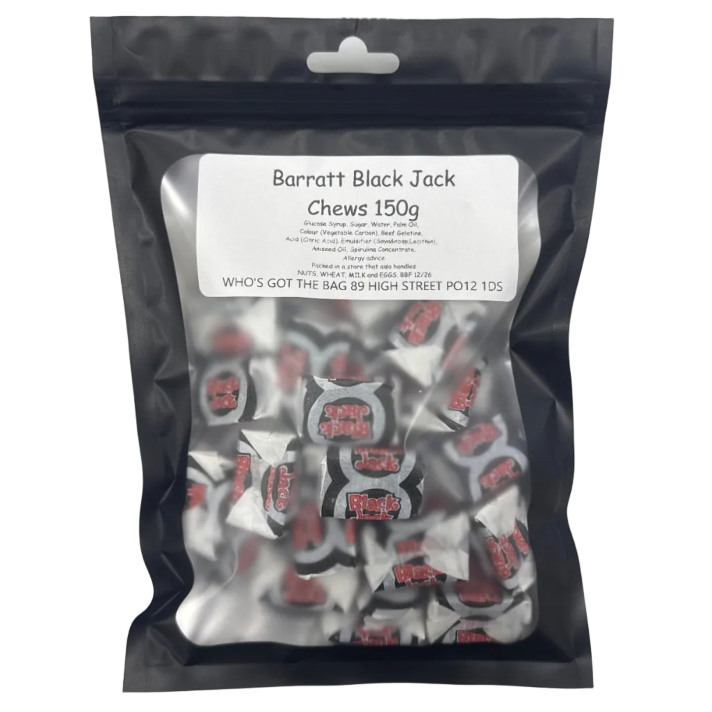 Barratt Black Jack Chews 150g