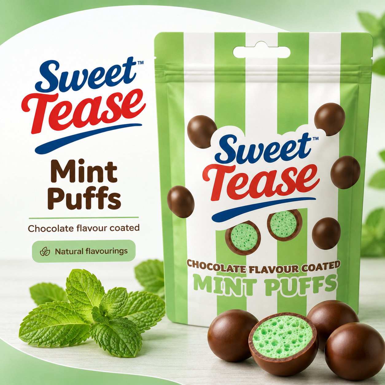 Sweet Tease Mint Chocolate Flavour Puffs