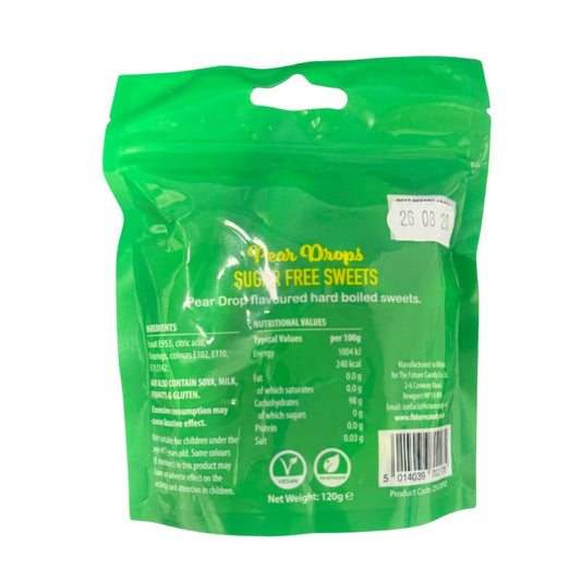 Zero Sugar Free Pear Drops 120g Candy Hard Boiled Sweets