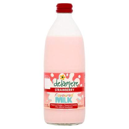 Delamere Strawberry Flavoured Milk 500ml