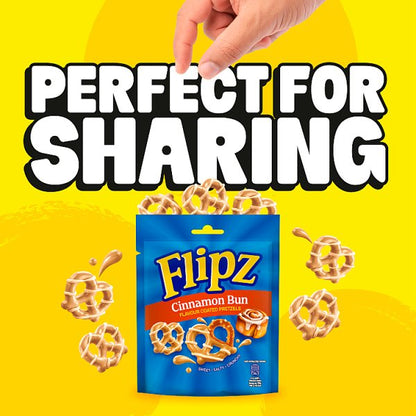 Flipz Cinnamon Bun Flavour Coated Pretzel Snacks £1.49 PMP 80g