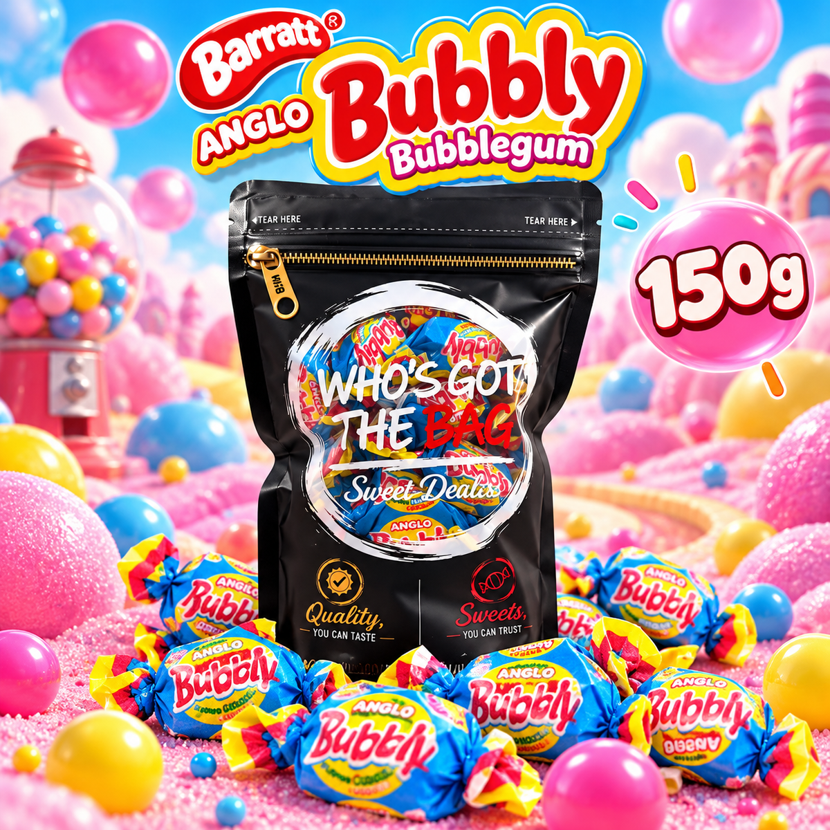 Anglo Bubbly Bubblegum 150g